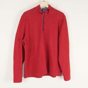 Toad & Co Kennicott 1/4 Zip Wool Blend Red Pullover Sweater Mens Sz XL